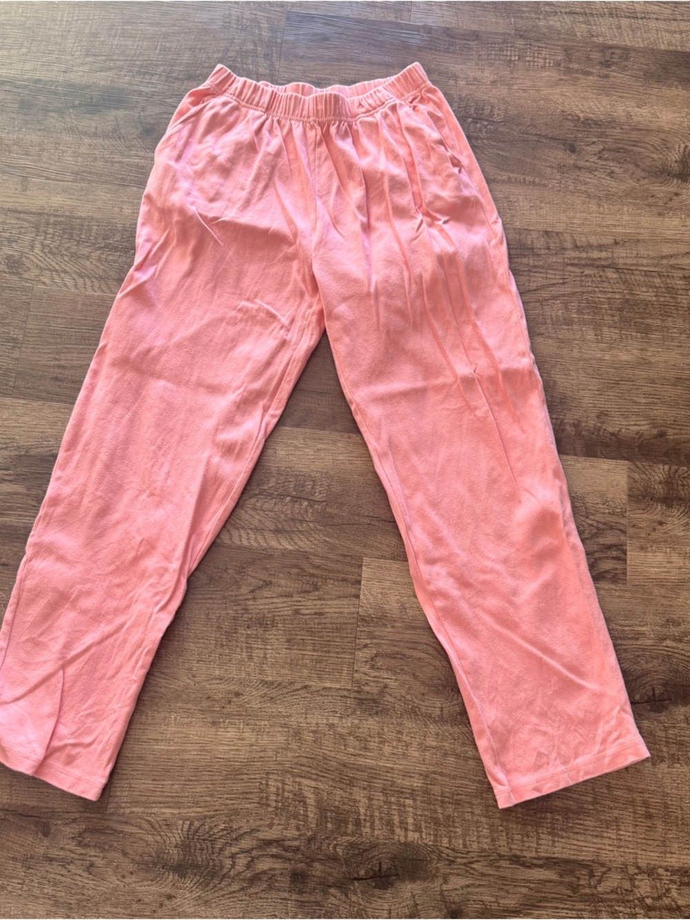 Basic Editions Pink Elastic Waist Casual Pants